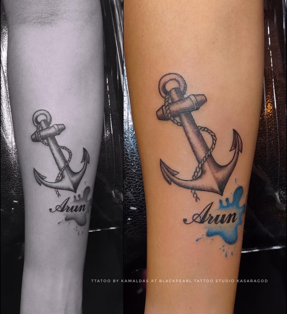 Anchor 03 blackpearl tattoo kasaragod