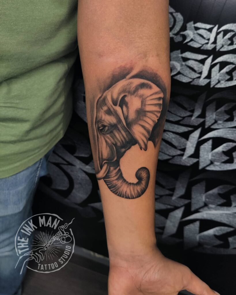 Elephant Tattoo Ideas for Males and Females 10 Hyper Realistic Tattoo of Elephant Tusk on Forearms / Hand