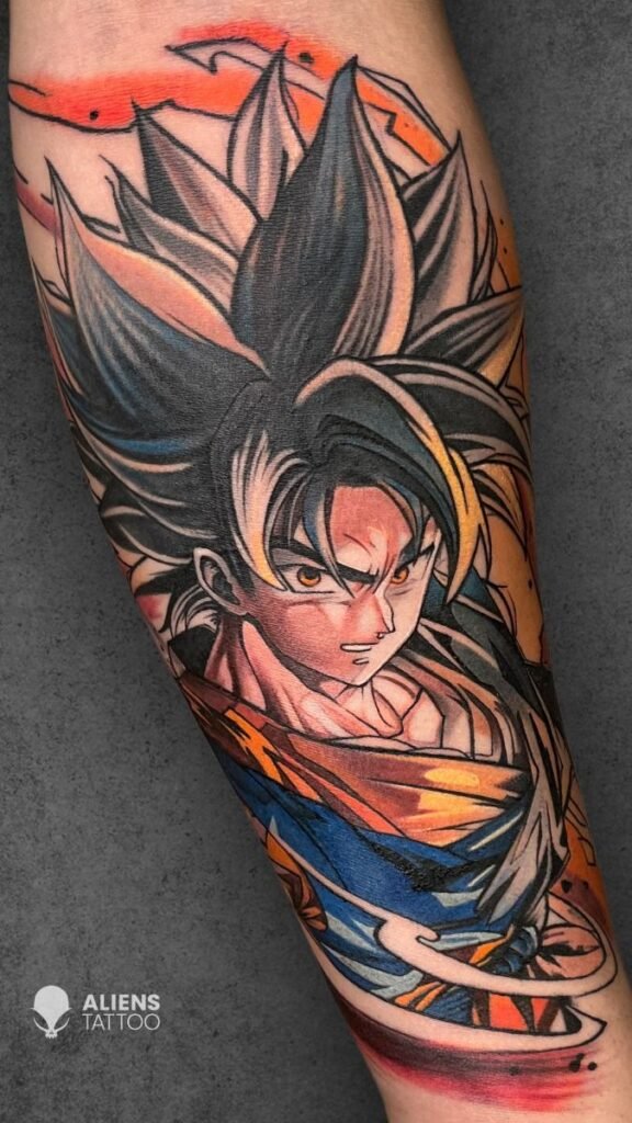 Dragon Ball Z - Goku - Colour Tattoo Design