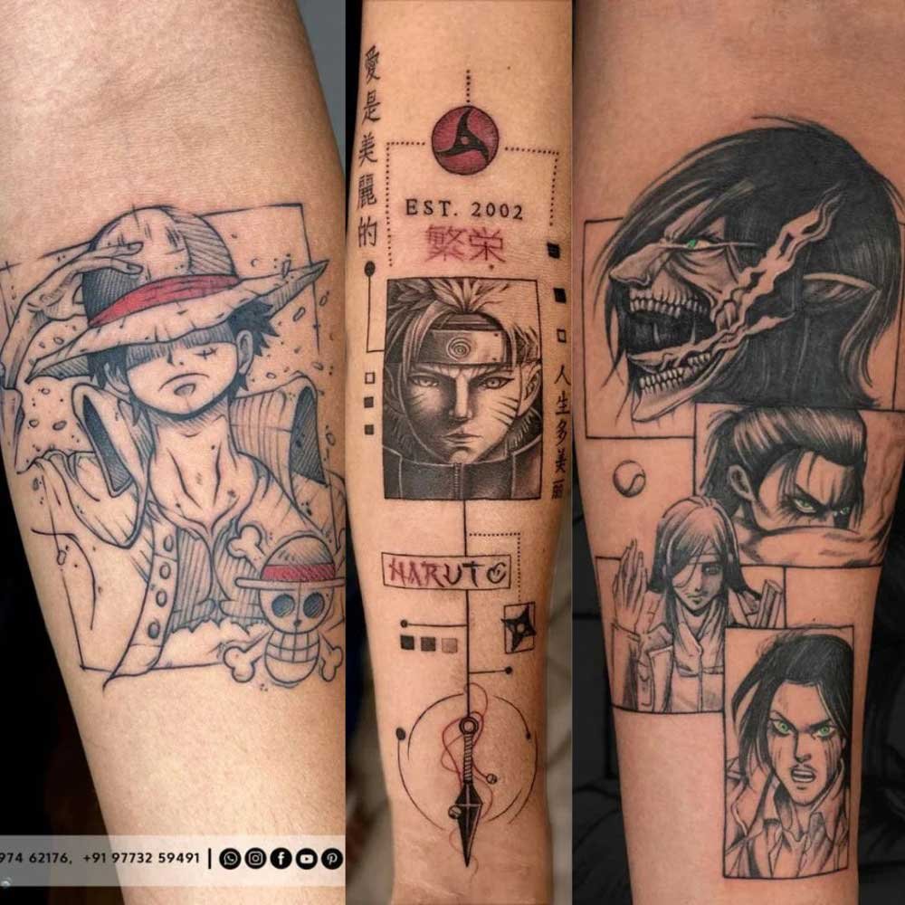 Anime Tattoo Design Ideas Collection for Men and Women