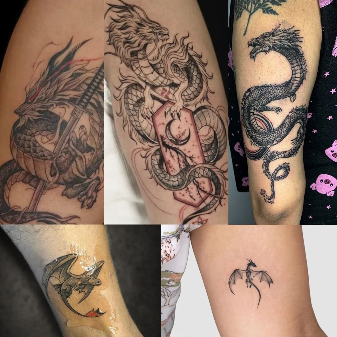 Real Dragon Tattoo Designs Ideas Collection for Men and Women