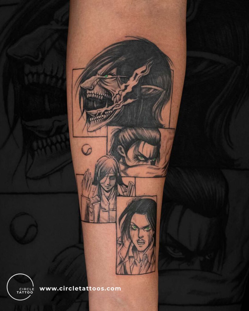 Attack on Titan - Eren Yeager - Tattoo Design on Hand