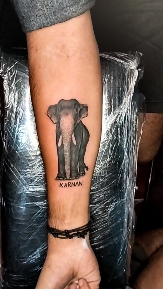 Mangalamkunnu Karnan Hand Tattoo Design